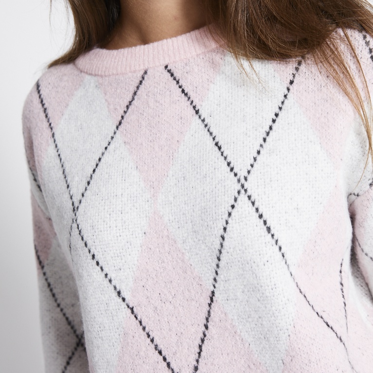 Jacquardstrikket genser "Hazel"